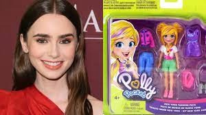 Boneca ''Polly Pocket" e a atriz ''Lily Collins''