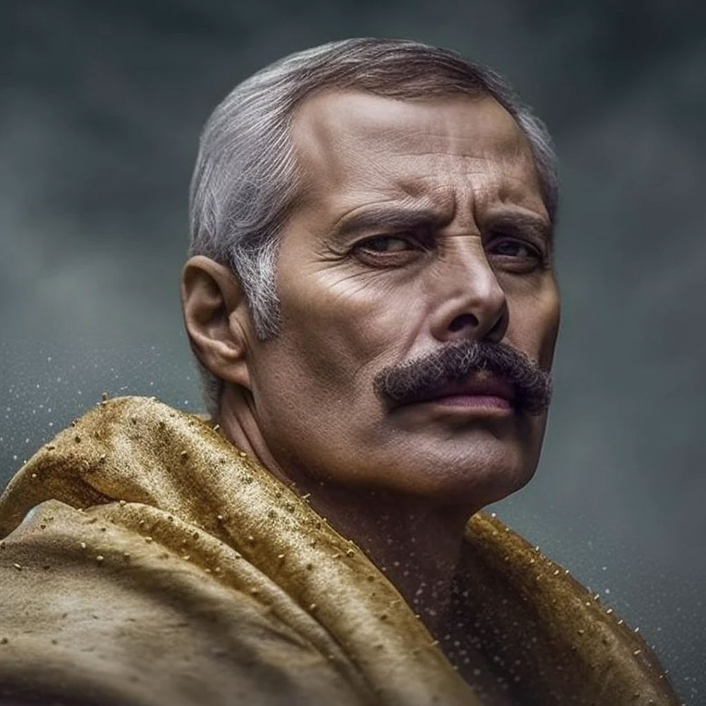 Freddie Mercury, imagem criada por IA